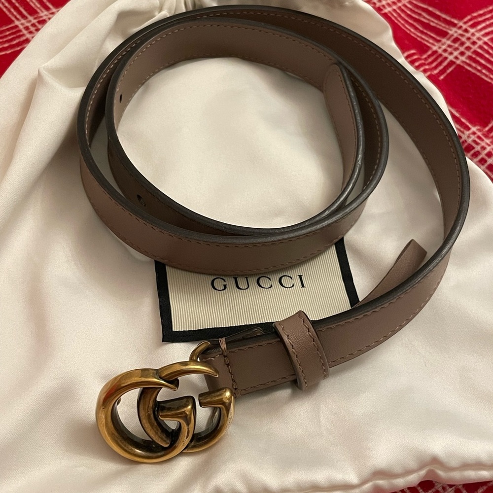 Pink Leather Gucci Belt